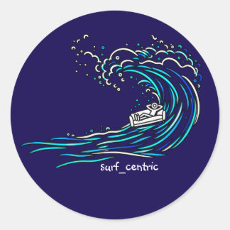 Adesivo Redondo Surfando no Sofá