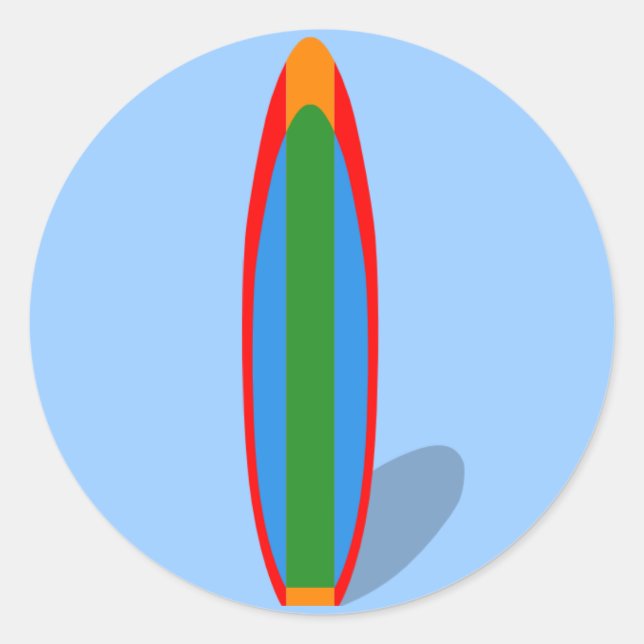 Adesivo Redondo Surfboard (Frente)