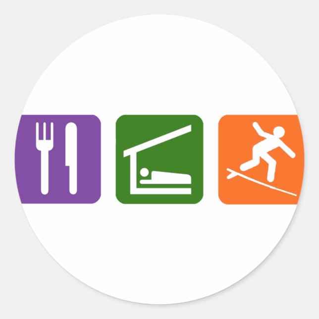 Adesivo Redondo Surfe no Sono (Frente)