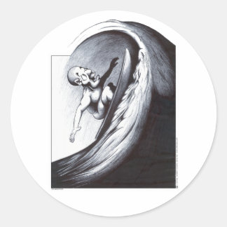 Adesivo Redondo Surfer