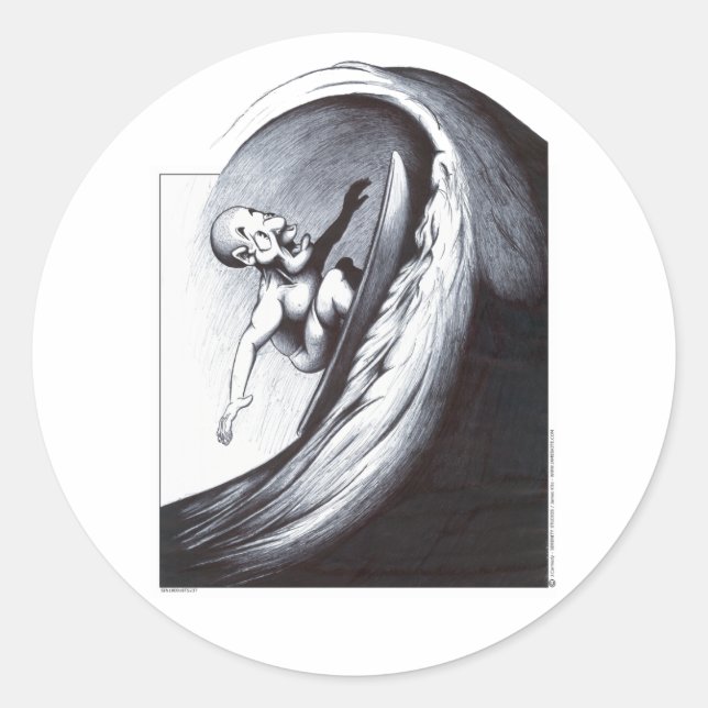Adesivo Redondo Surfer (Frente)