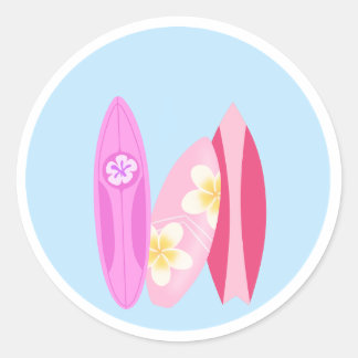 Adesivo Redondo Surfer Girl Sticker