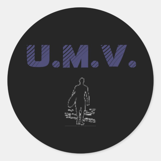 Adesivo Redondo surfista UMV (Frente)