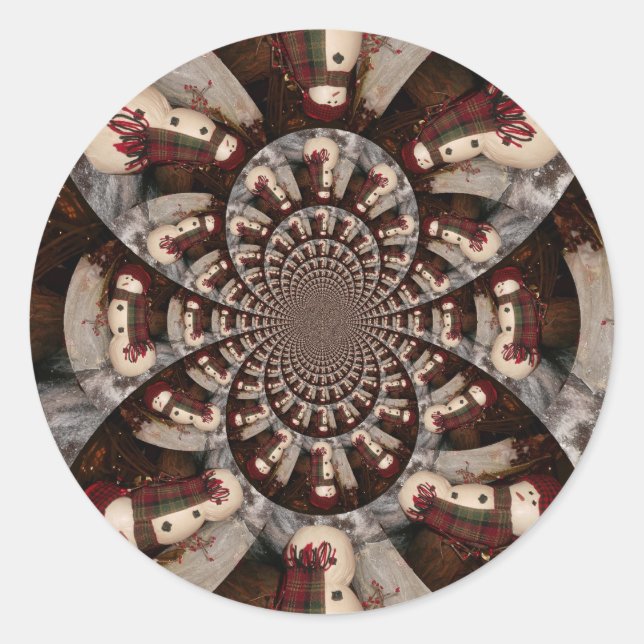 Adesivo Redondo Surpreendente Snowman (Frente)