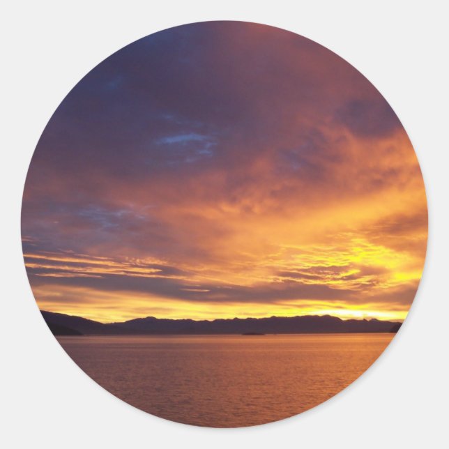 Adesivo Redondo Surto de sol incrível (Frente)