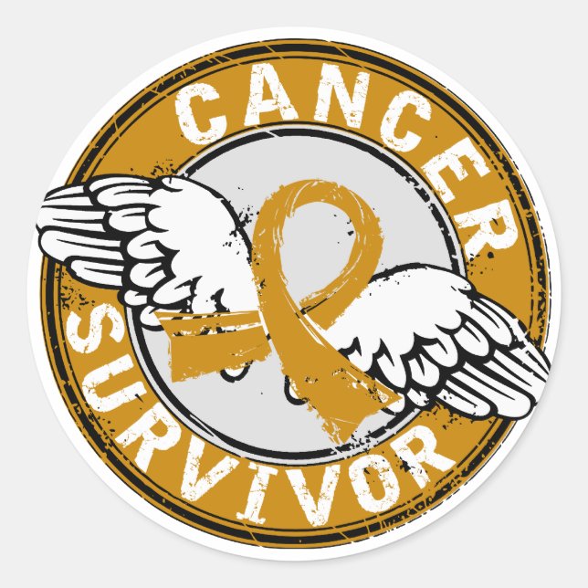 Adesivo Redondo Survivor 14 - Cancer Apêndice (Frente)