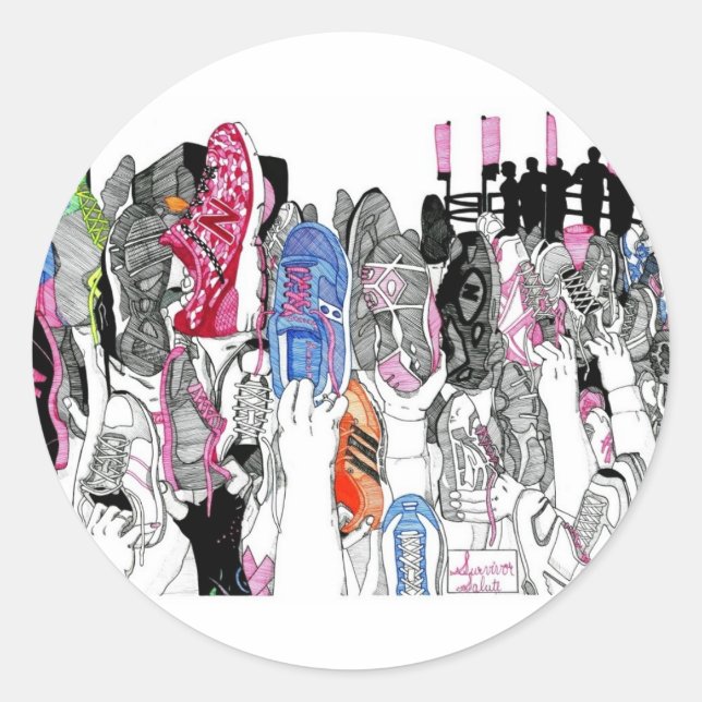 Adesivo Redondo Survivor Salute (Frente)