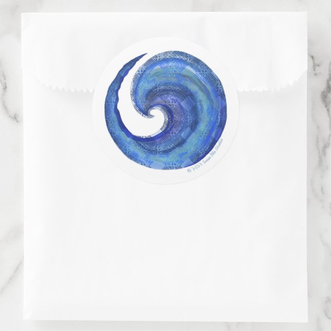 Adesivo Redondo Susea Blu Studios Water Sticker (Bolsa)