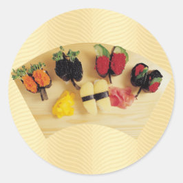 Adesivo Redondo Sushi