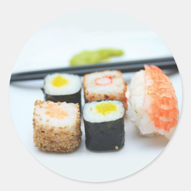 Adesivo Redondo Sushi! (Frente)