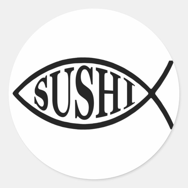 Adesivo Redondo Sushi Fish (Frente)