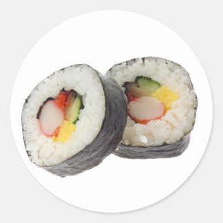 Adesivo Redondo Sushi - Futomaki