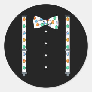 Adesivo Redondo Suspendedores De Ovos Para O Dia Da páscoa E Rapaz