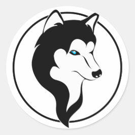 Adesivo Redondo Süßer Rouco Comic Style schwarz weiß