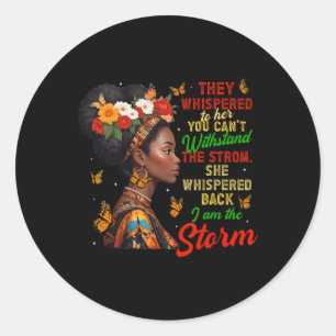 Adesivo Redondo Sussurraram Para Suas Mulheres Negras Melaninas Me