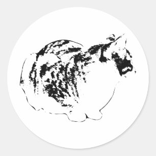 Adesivo Redondo Sussurros até o Horizonte