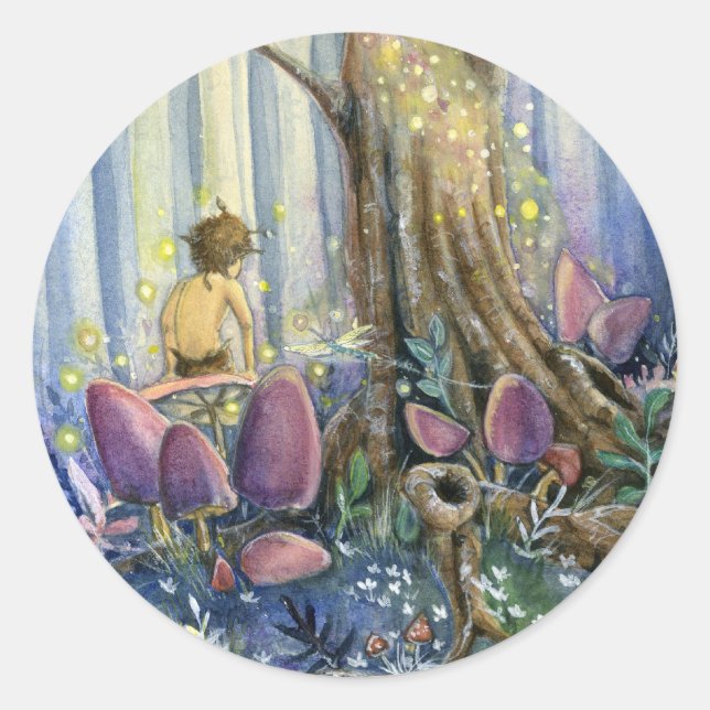 Adesivo Redondo Sussurros de Florestas (Frente)