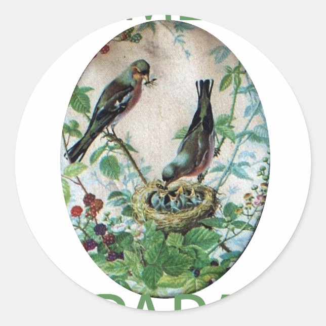 Adesivo Redondo Sustentando o Bando: Capturando o Nurturando o Par (Frente)