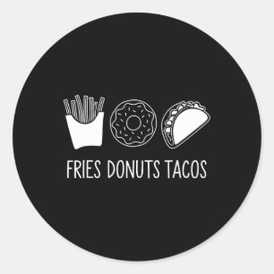 Adesivo Redondo Sutil humor político Fries Rosquinhas