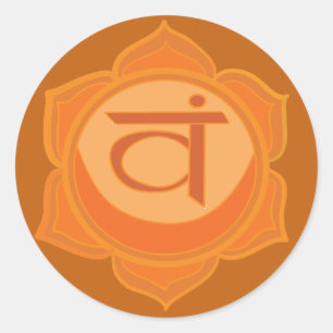 Adesivo Redondo Svadhisthana Chakra Classic Round Sticker, brilhan