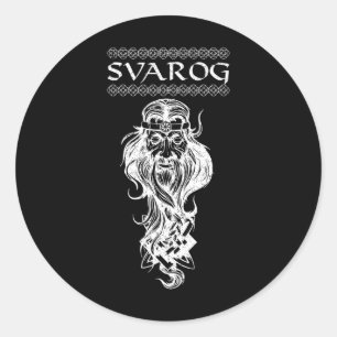 Adesivo Redondo Svarog Deus Pagão Eslavo Eslavos Pagã Mitologia 