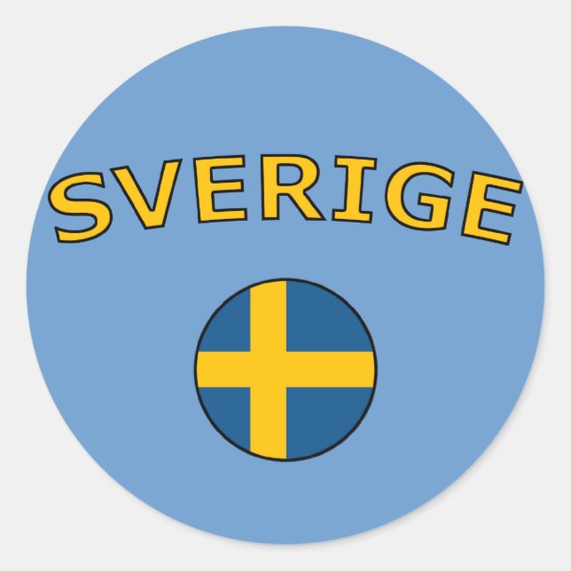 Adesivo Redondo Sverige (Frente)