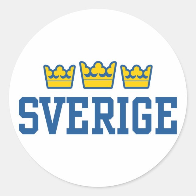 Adesivo Redondo Sverige (Frente)