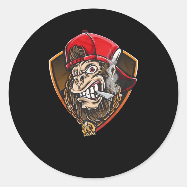 Adesivo Redondo Swag Gorilla (Frente)