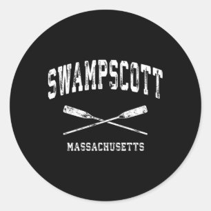 Adesivo Redondo Swampscott Massachusetts Oars náuticos cruzados
