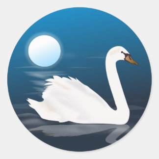Adesivo Redondo Swan Sticker