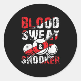 Adesivo Redondo Sweat Snooker - Piscina Billiard Player 8 Ball Dan