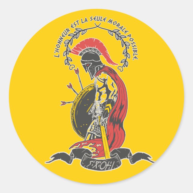 Adesivo Redondo Sweatshirt Citation Jugurtha (Frente)