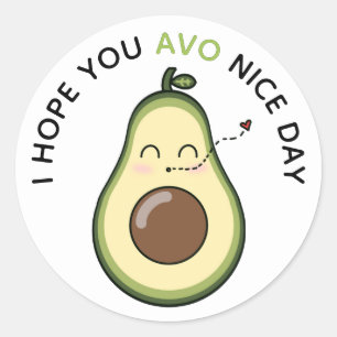 Adesivo Redondo Sweet Avocado Kiss