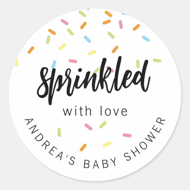 Adesivo Redondo Sweet Baby Sprinkle (Frente)