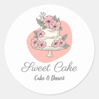 Adesivo Redondo Sweet Cake Bakery Cake & Dessert Logo