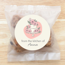 Adesivo Redondo Sweet Cake From The Kitchen of add name