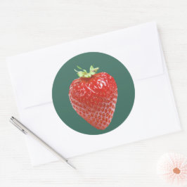 Adesivo Redondo Sweet Choice Strawberry Stickers – Hand-Drawn Cute