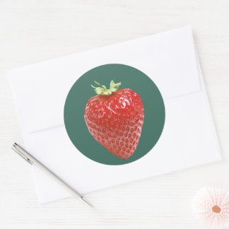 Adesivo Redondo Sweet Choice Strawberry Stickers – Hand-Drawn Cute