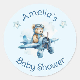 Adesivo Redondo Sweet Little Boy no Way Chá de fraldas