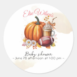 Adesivo Redondo Sweet little pumpkin is on the way