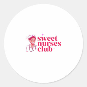 Adesivo Redondo Sweet Nurses Club