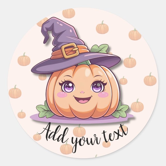 Adesivo Redondo Sweet Pumpkin Magic – Halloween Stickers (Frente)