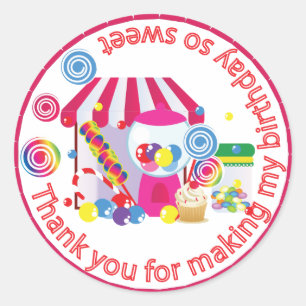 Adesivo Redondo Sweet Shoppe