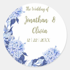 Adesivo Redondo Sweet Shower Spring purple Floral Wedding