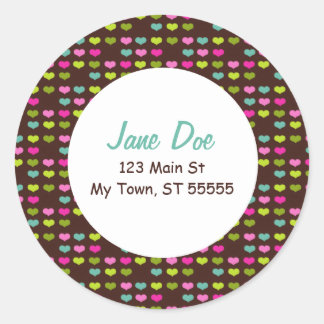 Adesivo Redondo Sweetheart Address Sticker
