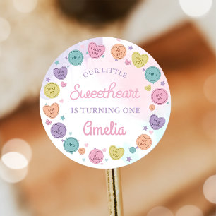 Adesivo Redondo Swetheart Candy Namorados Birthday Sticker