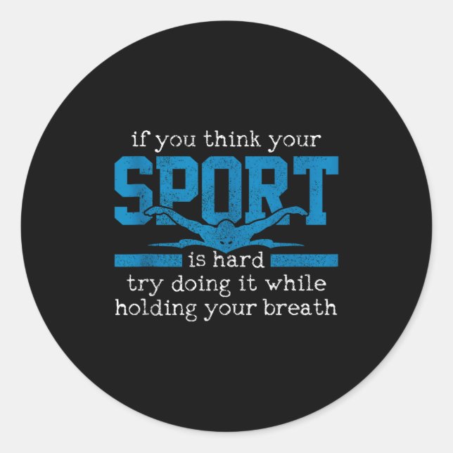 Adesivo Redondo Swimmer Gift Funny Swimming Srts Quote Tank Top  (Frente)