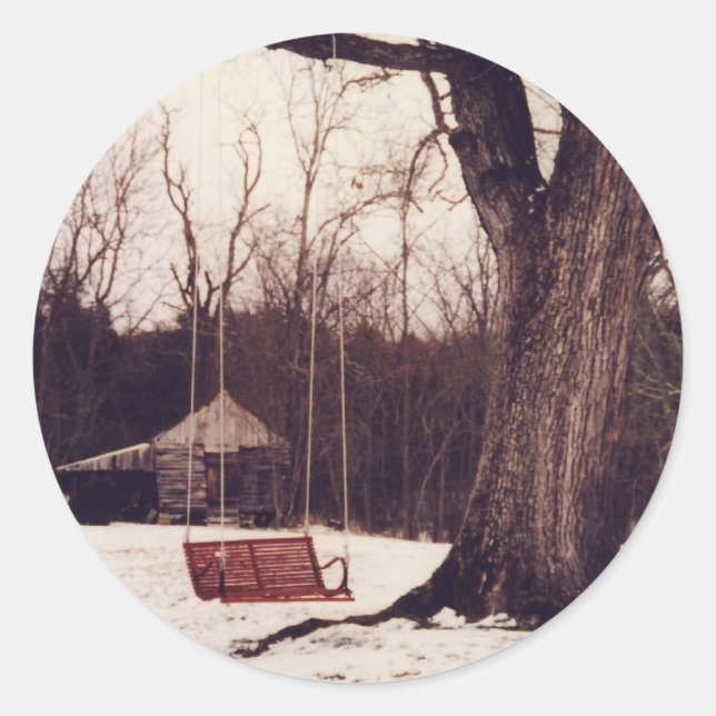 Adesivo Redondo Swing Vermelho (Frente)