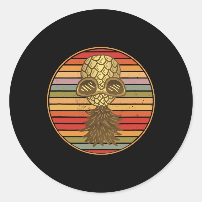 Adesivo Redondo Swinger 7 para Ananás 7, de cabeça para baixo (Frente)