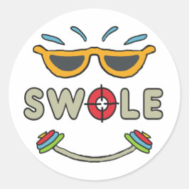 Adesivo Redondo Swole Bodybuilding